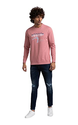 Image of Spykar Men's Cotton Blend Round Neck Sweatshirt