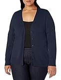 Amazon Essentials Women's Plus Size Lightweight Cardigan Sweater, Navy, 2X