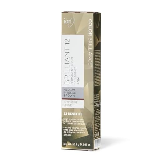 Ion Brilliant 12 Intense Neutrals 4NN Medium Intense Brown Permanent Crème Hair Color 4NN Medium Intense Brown