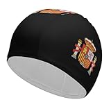 Gorro de baño con el Escudo de España para Hombre y Mujer, elástico, para Cabello Largo y Rizado. Accesorios de baño.