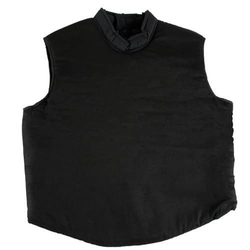 SATRJT Uniforme de Entrenador de Esgrima Ropa Traje de Entrenamiento de Esgrima de Lona Gruesa Chaqueta/chaleco(Black(Sleeveless),S)