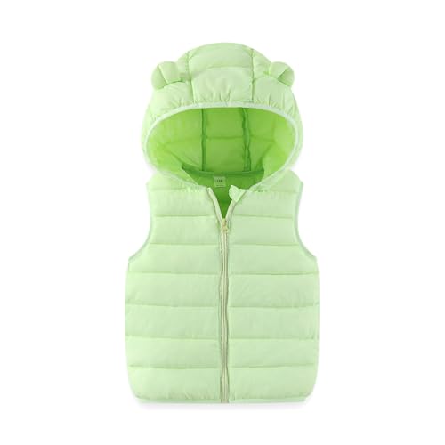 Baby Boys Girls Puffer Vest Sleeveless Quilted Vest Zipper Hooded Down Puffy Jacket Winter Kid Warm Gilet Waistcoat