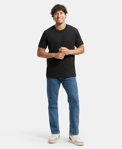 Jockey 2714 Men's Super Combed Cotton Rich Solid Round Neck Regular Fit Half Sleeve T-Shirt