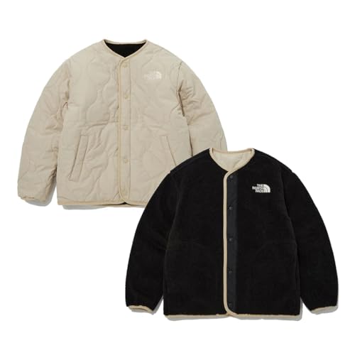 (UEm[XtFCX) THE NORTH FACE KIDS FURRY HEAT RVS CARDIGAN q t[X WPbg (150, BLACK(NJ3NP54S)) [sAi]