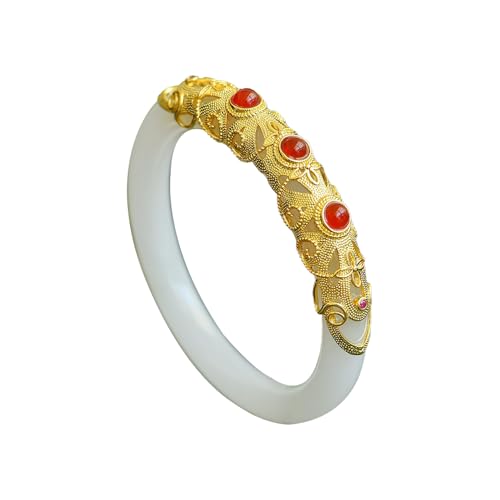 Jade blanc pour femmes porte-bonheur sous forme de bracelet vintage ancien, le cadeau idéal