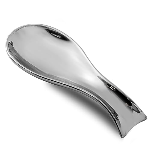 Silver Ceramic Spoon Rest