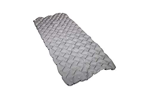 Disc-O-Bed XL Quilted Disc-Pad, Portable Camping Cot Accessory Inflatable Mattress Sleeping Pad with Patch Kit and Carry Bag, Gray