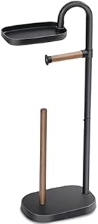 APEXCHASER Toilet Roll Stand Storage,Freestanding Toilet Paper Roll Holder Storage,Waterproof Toilet Paper Stand with Acacia Wood Dispenser & 1KG Heavy Duty Base,Large Capacity Toilet Tissue Holder