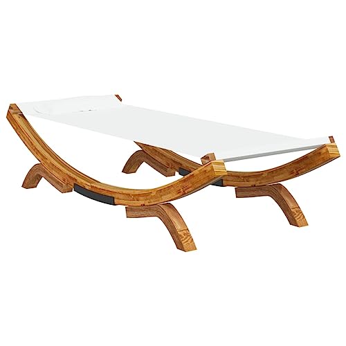 vidaXL Bois Courbé Massif Lit de Repos d'Extérieur Lit de Repos de Jardin Siège de Patio Lit de Terrasse Lit de Repos Extérieur Arrière-Cour 100x188,5x44...