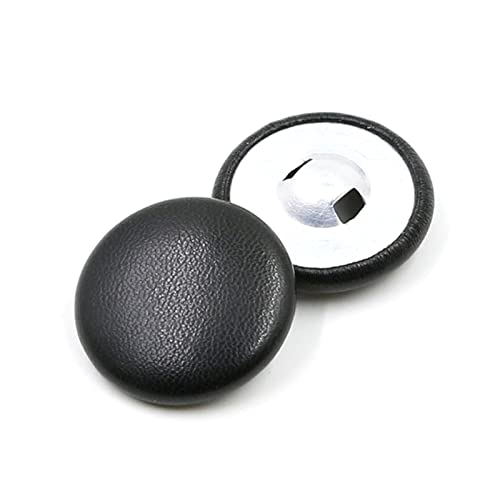10 pièces 11-32mm boutons de sac en cuir bricolage couture vêtements accessoires coupe-vent manteau canapé bouton, Le noir, 15mm Cover