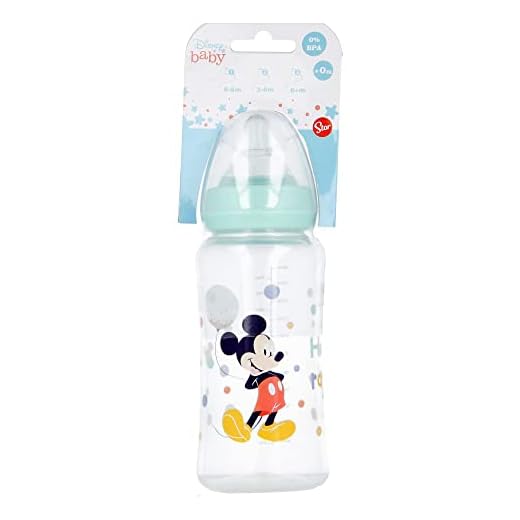 Biberón Con Tetina Redonda De Silicona 3 Posiciones De 360 Ml Con Sistema Anti Colicos | Mickey Mouse (Disney Baby)