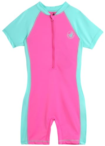 Body Glove Kids Swimsuits - UPF 50+ Short Sleeve One Piece Rashguard Bathing Suit for Girls and Boys (Sizes: 2T-12)