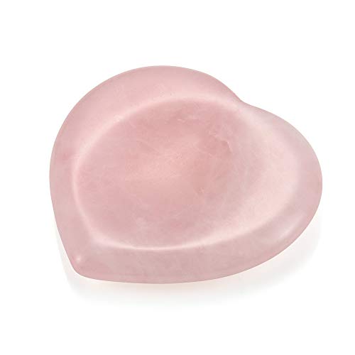 Jovivi Worry Stone Positive Energy Meditation Crystal Thumb Rose Quartz Chakra Healing Heart Love Carved Palm Pocket Stone