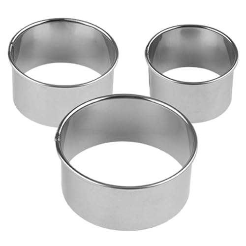 usefulbeauty Cortador de pasta, cortadores redondos para hornear | Moldes de anillo de rosquillas de acero inoxidable,Almohadilla de reutilizable, herramienta profesional para la golosina