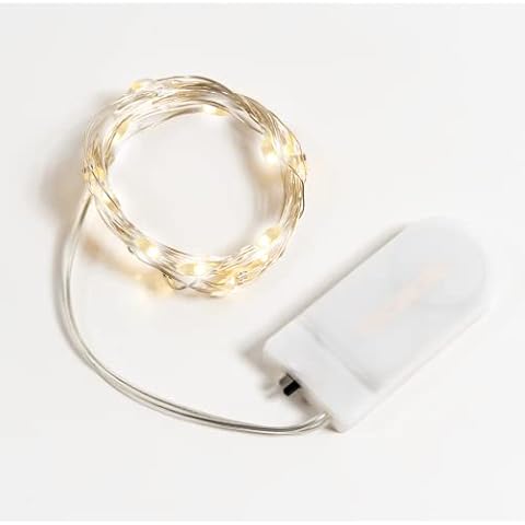 LAC Battery Fairy Lights 2M | 20 Led Fairy Lights Battery Operated Copper Wire Fairy Lights | String Lights Battery Operated Firefly Lights | Led String Lights for Bedroom Battery Christmas Lights Cover