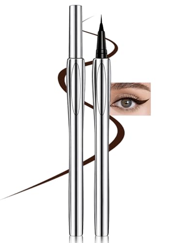 Erinde Lápiz Ojos Marrón Preciso, Delineador Líquido con Punta Precisa, Eyeliner Waterproof de Secado Rápido, Fórmula de Larga Duración, Ideal para Maquillaje de Ojos Elegante