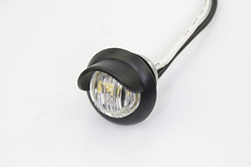 LED Convenience Courtesy or License Plate Light - Mini Round Hooded LED - 3/4" Diameter - Waterproof, Compact 12VDC Fixture Truck, Auto, RV, Aircraft lighting