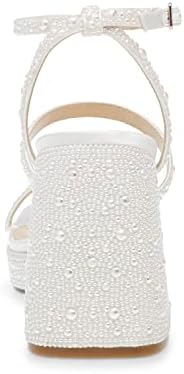 Betsey Johnson Women's Denni Heeled Sandal, Pearl, 10 | Image 4