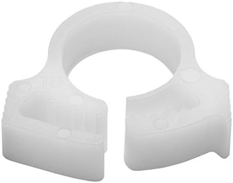 HellermannTyton SNP410C2 Snapper Hose Clamps, .379"/.421" Min/Max Diameter, POM, White, 100/pkg