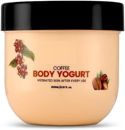 Mantequilla corporal RV para piel seca para mujeres y hombres (200 g) enriquecida con cafeína y manteca de cacao, loción corporal para 72 horas de hidratación, absorción rápida, apta para todo tipo de