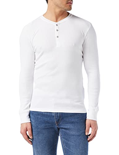 Levi's Men's 300ls Long Sleeve Henley 1p Shirt, ( Farbe: Weiß),(Größe:...