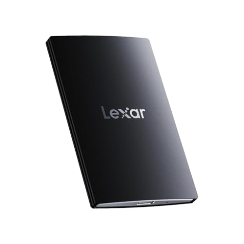 Image of Lexar Portable SSD External 2TB, USB 3.2 Gen 2x2, Up to 2000MB /s Read & 1800MB /s Write, Compatible with Type-C Laptops, iPhone 15 /16, Smartphones, Tablets, PS5, Xbox, Slim & Lightweight, SL500, Black