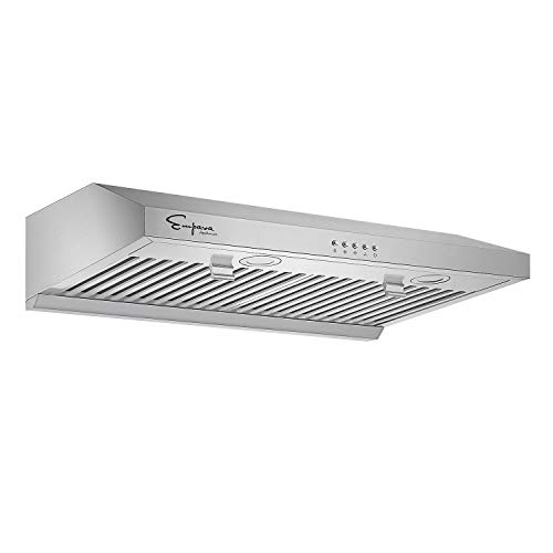 Image of Empava 30 inch Gas Stove Cooktop with 5 Italy Sabaf Sealed Burners NG /LPG Convertible & 30 inch Under Cabinet Range Hood Ultra Slim-Ducted Exhaust Kitchen Vent with Push Button Controls-Dual Sealed Aluminum