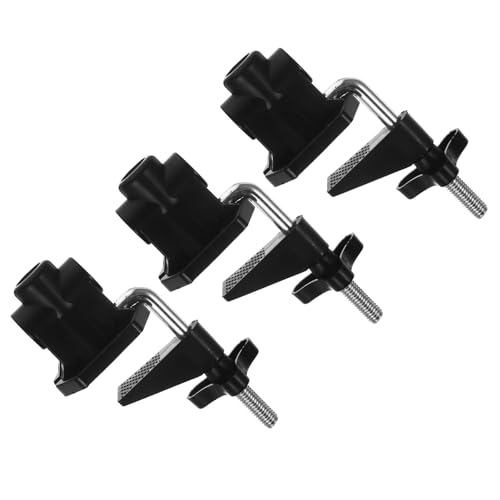 RORPOIR Abrazadera de Fijación Base Fija y Brazo Oscilante para Lámpara de Mesa de Aleación de, Clip Negro Paquete de 3 Piezas para Uso en Dormitorio o Tienda