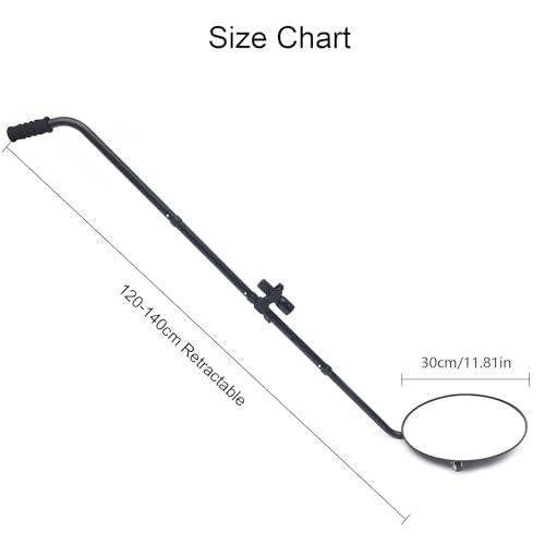 Miroir d'inspection de dessous de voiture télescopique orientable à roue