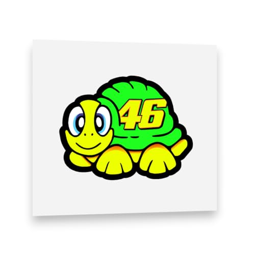 piggystickers Valentino Rossi autocollant Tortue 2012 décalque de vinyle 10cm x1 Fluorescent