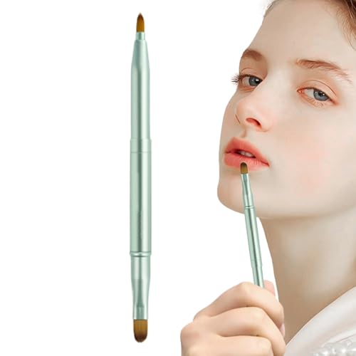 Pincel de labios para lápiz labial, pincel de delineador de labios,Aplicador de revestimiento de maquillaje de lápiz labial retráctil | Cepillo de lápiz labial multifuncional con tapa para brillo,