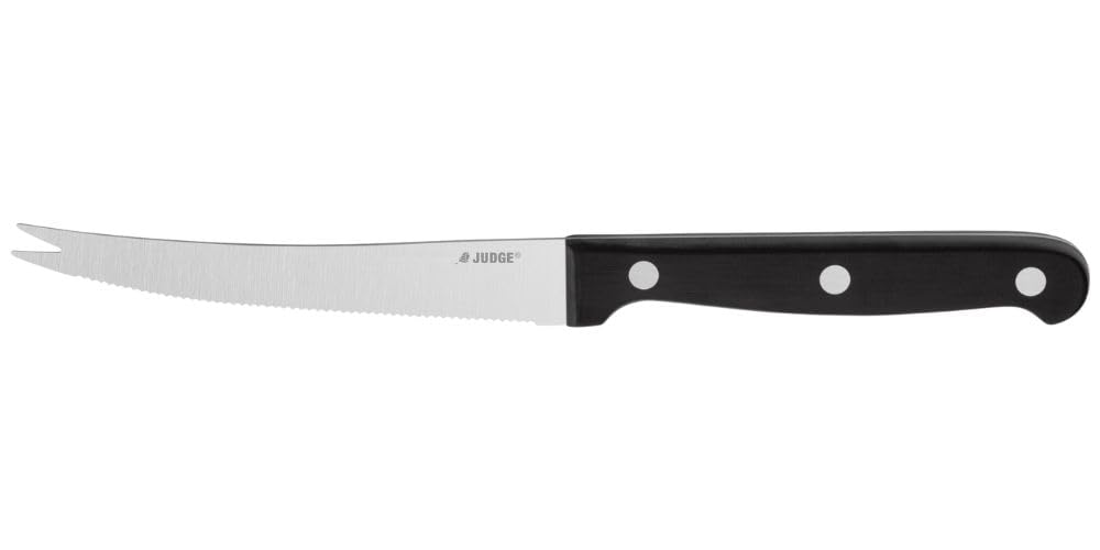 Judge Classic 11cm / 4.5" Cheese/Tomato/Vegetable Knife with Stainless Steel Blade, Dishwasher Safe