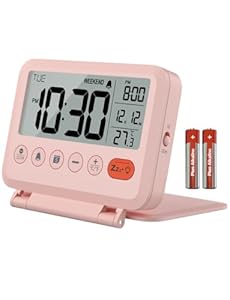 MeesMeek 6201P Digitaler Reisewecker Rosa