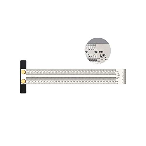 SWMIUSK 300mm High-precision T Square Ruler for Woodworking Marking Stainless Scribing Line Rule Carpenter Square Measuring Tool Metric Version