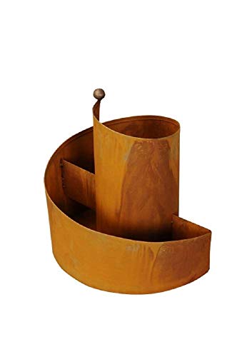 Preisvergleich Produktbild EllasDekokrempel Kräuterschnecke / Kräuterspirale 37x37cm Metall Rost