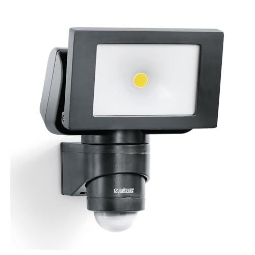 Steinel LED Outdoor Spotlight LS 150 S Black, 240° Motion Sensor Light, max. 12 m Range, 14.7 W, 4000 K, 1375 Lumen