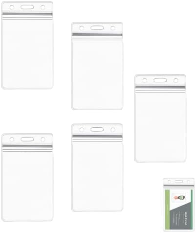 100Pcs Clear Plastic Horizontal Name Tag Badge ID Card