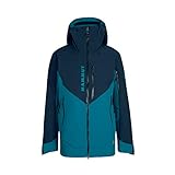 Wassersäule: 20.000 mm Mammut Herren La Liste Hooded Gefütterte Hardshelljacke, Sapphire-Marine, XXL