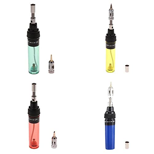 4 piezas de soldador de gas butano, herramienta de soldadura de gas butano, soplete de gas butano, herramienta de soldadura (4 colores)