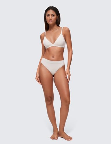 Image of CRZ YOGA Softhold Double Lined Triangle Bralette - Womens Adjustable Straps Wireless Cami Plunge T-Shirt Everyday Bra Comfy