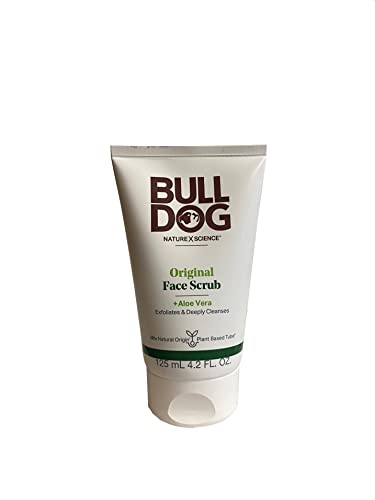 Bulldog Skincare Original Face Scrub For Men (Pack of 2) With 8 Essential Oils, Oat Kernel, Shea Butter and Olive Seed, 4.2 fl. oz.