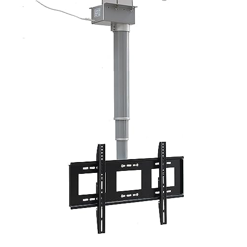 Universeller TV-Ständer, höhenverstellbar, TV-Ständer und Wandhalterung, motorisierte TV-Halterung – motorisierte TV-Deckenhalterung mit Fernbedienung, passend für 26-70 Zoll Low P