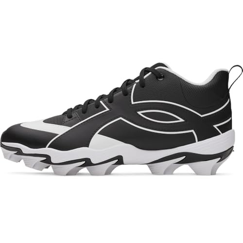 Under Armour Men's Leadoff Icon Mid Baseball Cleats, (001) Black/Black/Anthracite, 7, US