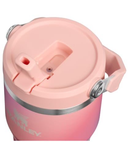 Image of STANLEY IceFlow 2.0 Flip Straw Tumbler with Handle 20 oz | Twist On Lid and Flip Up Straw | Leak Resistant Water Bottle | Insulated Stainless Steel | BPA-Free | Sunset Spiral