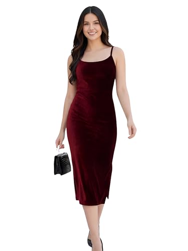 Image of Leriya Fashion Velvet Western Dress for Women | Blue Stylish Square Neck One Piece Dress for Women Short & Long | Casual Summer Bodycon Dresses for Beach & Stylish Party Outifits