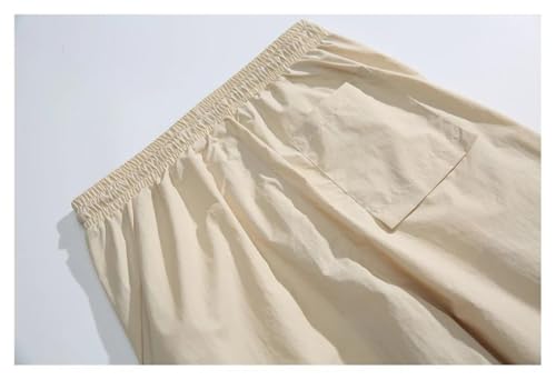 Men Summer Joggers Pants Baggy Casual Solid Trousers Drawstring Waist with Pocket 7