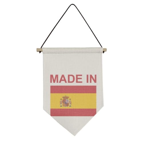 Drapeau de l'Espagne en toile décoration murale suspendre salon