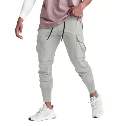 WENKOMG1 Mens Running Pants, Casual Slim Fit Athletic Workout Joggers Sweatpants with Pockets, S-2XL