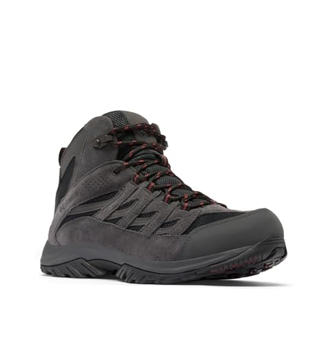 Columbia Mens Crestwood Mid Waterproof, Black/Charcoal, 10