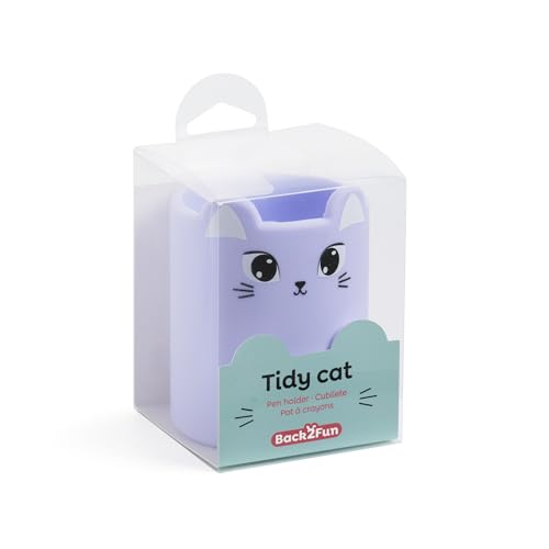 Back2Fun - Weicher Silikon-Stiftehalter für Kinder mit süßem Tiermotiv. Perfekt zum Ordnen von Schulutensilien - ideal zum Schulstart oder als Geschenk
